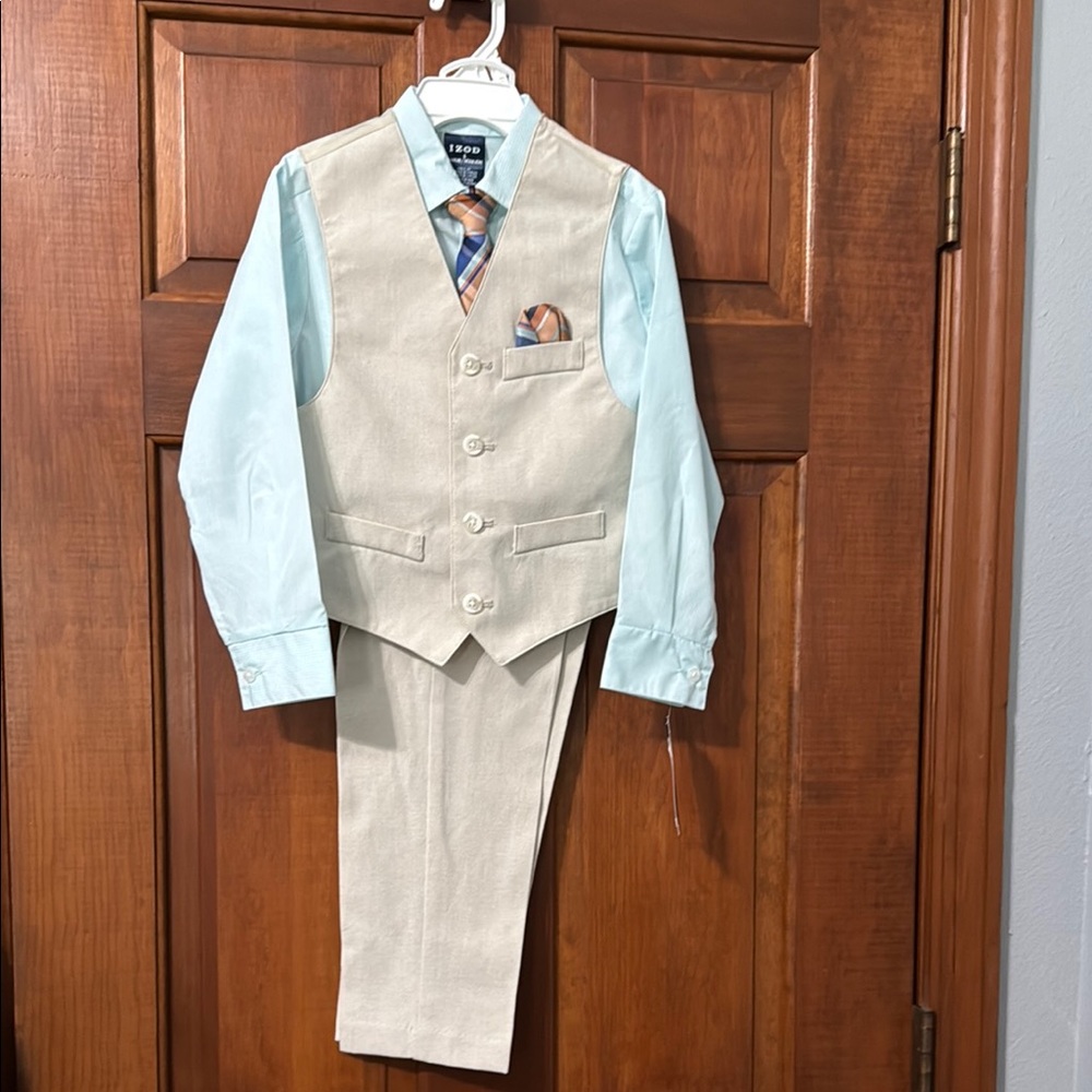 Izod Kids Set in Aqua and Beige